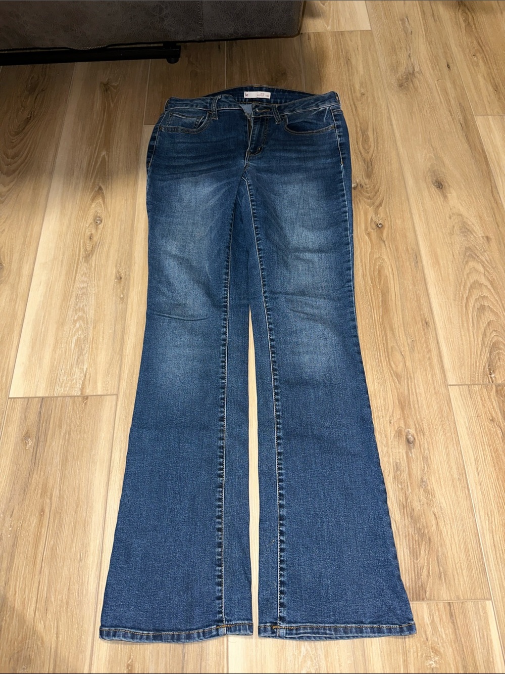 SO Women's Blue Flare Jeans — Dark Wash